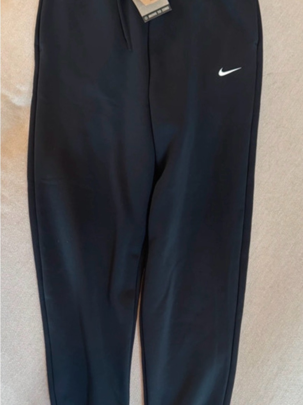 Nike Black Therma-Fit Joggers with White Tag Detail
